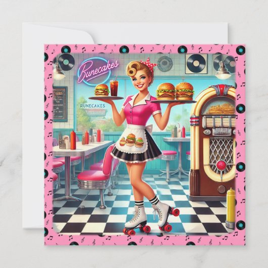 Invitation au dîner rétro (Devant)