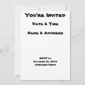 Invitation au dîner Roadkill (Dos)