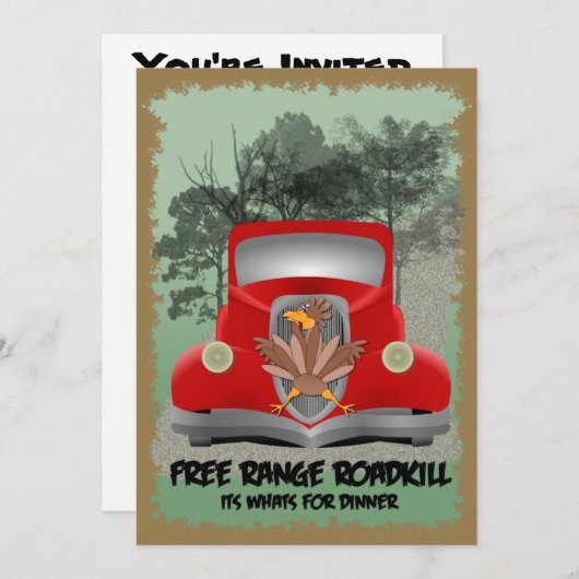 Invitation au dîner Roadkill (Devant / Derrière)