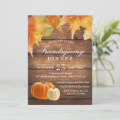 Invitation au dîner rustique de Friendsgiving (Debout devant)