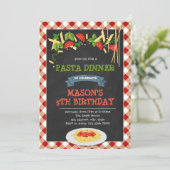 Invitation au dîner Spaghetti (Debout devant)