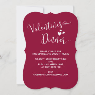 Invitation au dîner Whimsical de Saint-Valentin