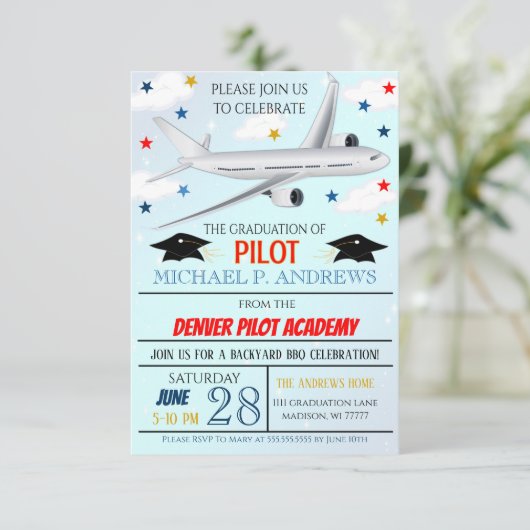 Invitation au diplôme de pilote (Debout devant)