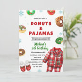 Invitation au donut de pyjama de Noël (Debout devant)