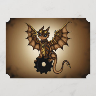 Invitation au Dragon de Steampunk