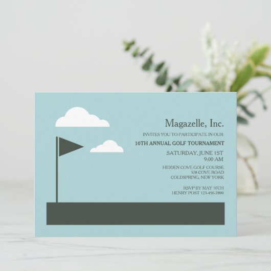 Invitation au drapeau de golf (Debout devant)