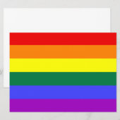 Invitation au drapeau de la fierté arc-en-ciel (Devant / Derrière)