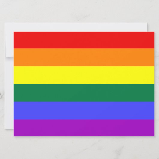Invitation au drapeau de la fierté arc-en-ciel (Devant)