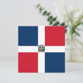 Invitation au drapeau de la République dominicaine (Debout devant)