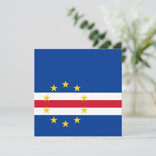 Invitation au drapeau du Cap-Vert (Debout devant)