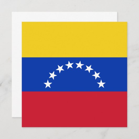 Invitation au drapeau du Venezuela (Devant / Derrière)