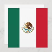 Invitation au drapeau mexicain (Devant / Derrière)
