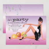 Invitation au Enterrement de Vie de Jeune Fille de (Devant / Derrière)