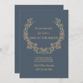 Invitation au fer à cheval floral (Devant / Derrière)