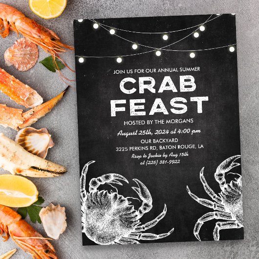 Invitation au festin de crabe à la craie