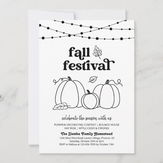 Invitation au Festival d'Automne (Devant)