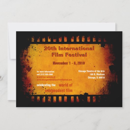 invitation au festival de cinéma (Devant)