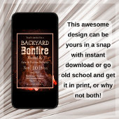 Invitation au feu de camp dans la cour arrière