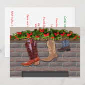 Invitation au feu de camp pour les bottes de cow-b (Devant / Derrière)