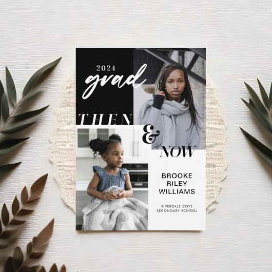 Invitation Au fil des ans - Maintenant & puis Graduation 2 Ph