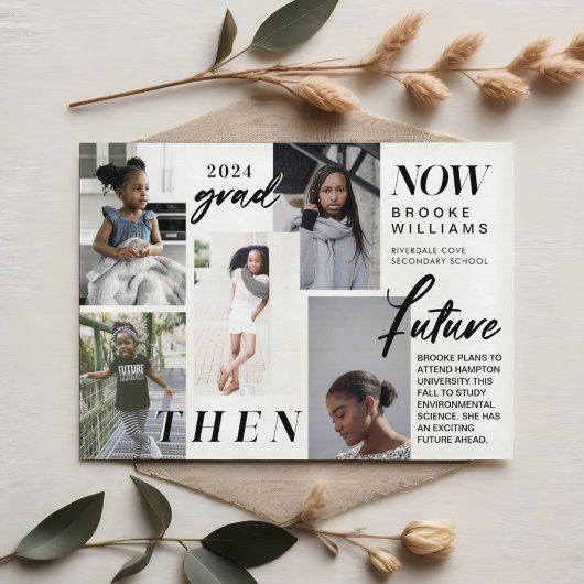 Invitation Au fil des ans - Maintenant & puis Graduation 5 Ph