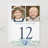 Invitation Au fil des ans Photos Mariage Numéro de tableau Si (Devant)