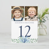 Invitation Au fil des ans Photos Mariage Numéro de tableau Si (Debout devant)