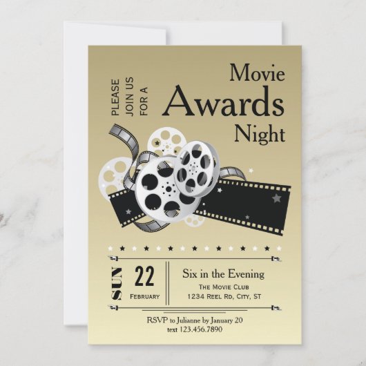 Invitation au Film Reel Movie Awards (Devant)