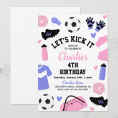 Invitation au football | Invitations de soccer (Devant / Derrière)