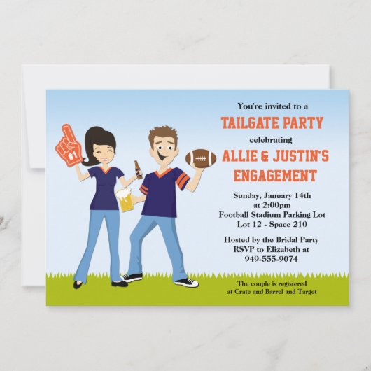 Invitation au Football Tailgate Party (Devant)