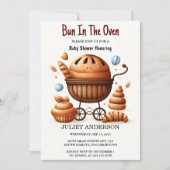 Invitation Au Fun Retro Boho Cake Bun Dans Le Baby shower Du  (Devant)