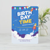 Invitation au fuseau horaire d'anniversaire (Debout devant)