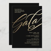 Invitation au gala Black and Gold (Devant / Derrière)