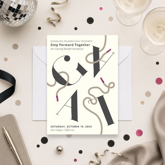 Invitation au gala de baskets moderne pour une col