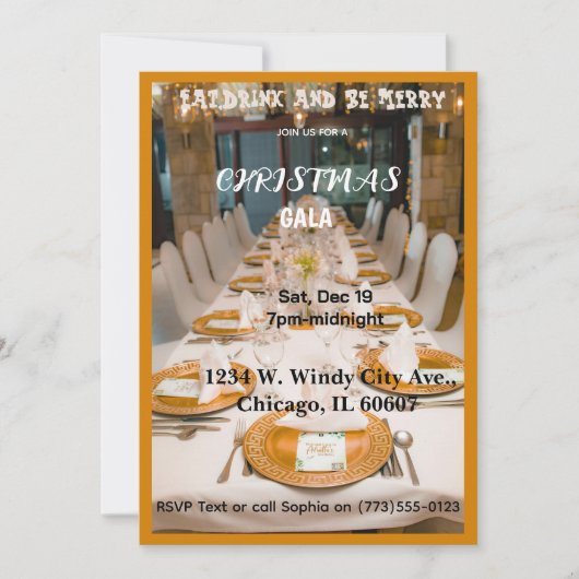 Invitation au gala de Noël (Devant)