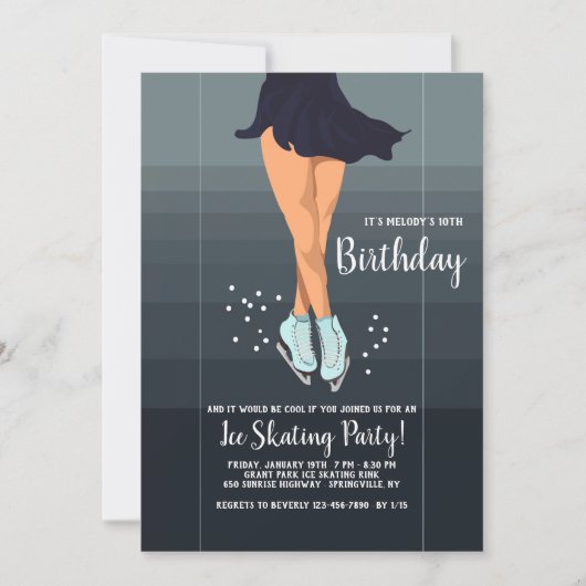 Invitation au gala de patinage sur glace (Devant)