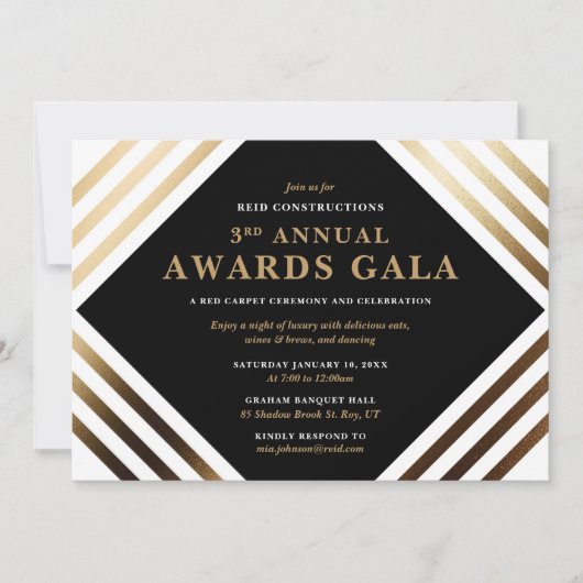 Invitation au gala de remise de prix (Devant)