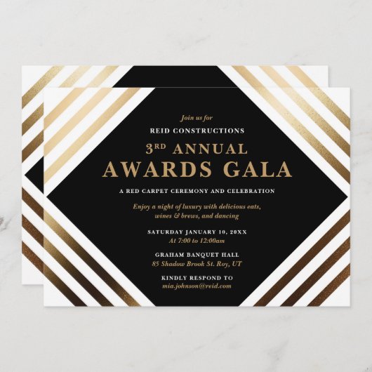 Invitation au gala de remise de prix (Devant / Derrière)