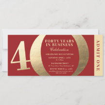 Invitation au Gala du 40e Anniversaire d'Entrepris