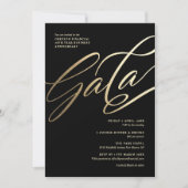 Invitation au gala noir et or (Devant)