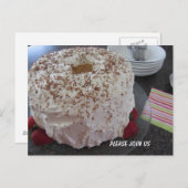 Invitation au gâteau alimentaire Angel (Devant / Derrière)