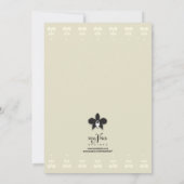 Invitation au gâteau Mariage noir et écru (Dos)