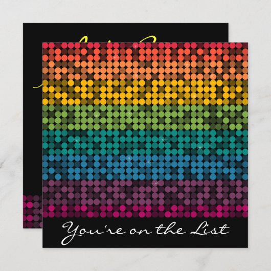 Invitation au Glam arc-en-ciel (Devant / Derrière)