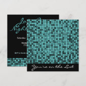 Invitation au glam Turquoise Cool (Devant / Derrière)