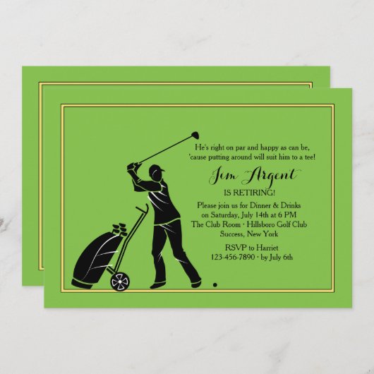 Invitation au golf (Devant / Derrière)