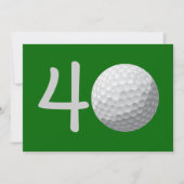 Invitation au golf 40e anniversaire de golf (Devant)