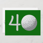 Invitation au golf 40e anniversaire de golf (Devant / Derrière)