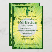 Invitation au golf 40e anniversaire de golf (Devant / Derrière)