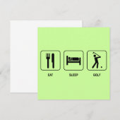 Invitation au golf Eat Sleep (Devant / Derrière)