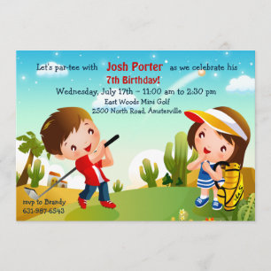 Invitation au golf pour enfants